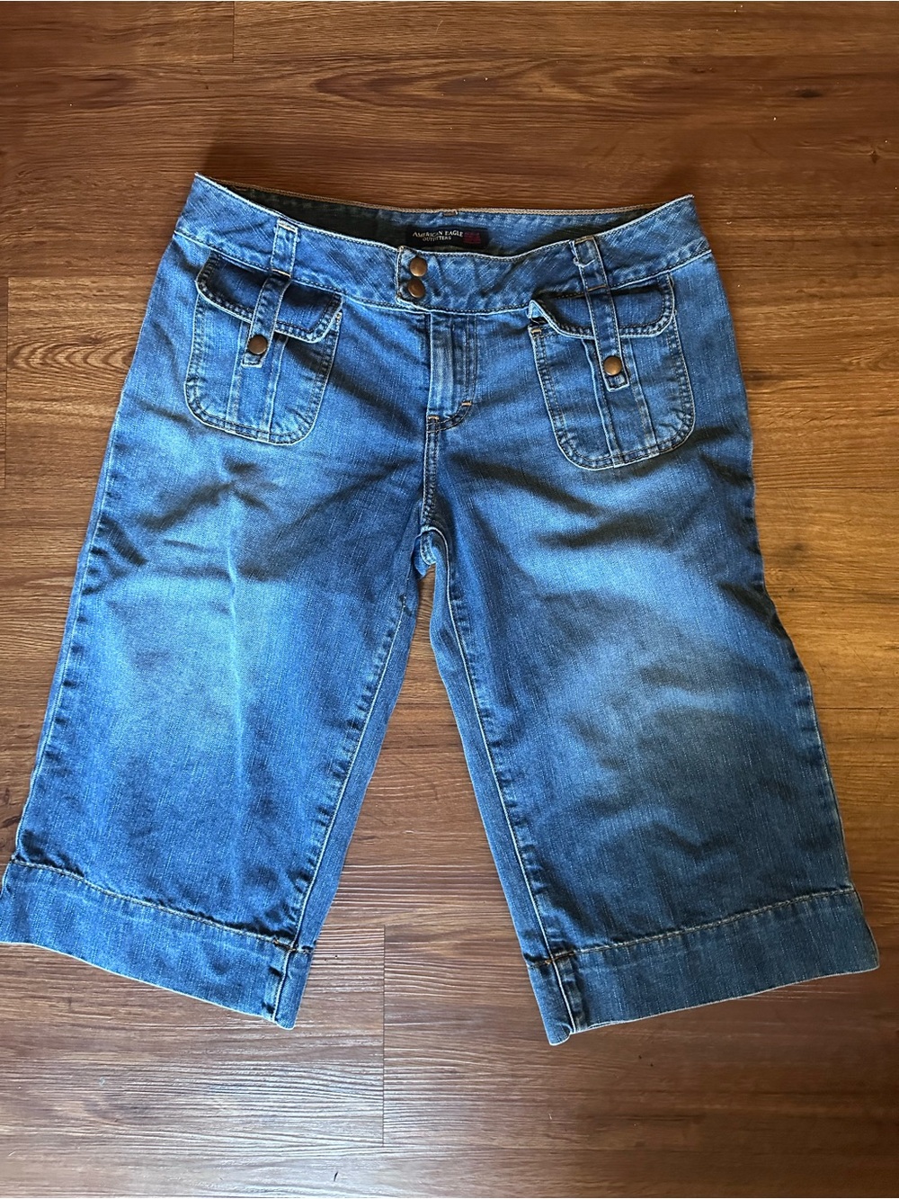 Y2K Denim Wide Leg Bermuda Shorts Gorpcore Baggy Streetwear